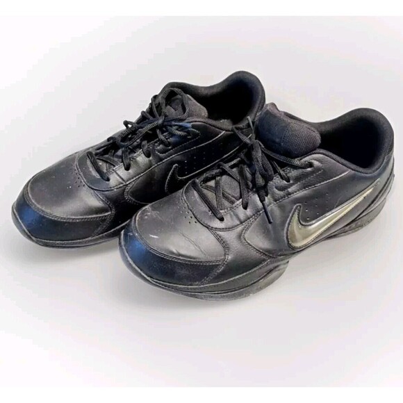 NIKE Air Court Men's Size 12 Leader Low Black Leather 429717-003 Walking Shoes - Picture 1 of 16